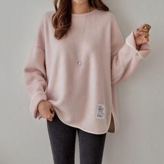 Letter Patch Fleece Top
