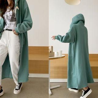 Zip-up Fleece-lined Maxi Hoodie Dress