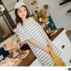 Wide Fit Peek Shoulder Stripes T-shirt Dress