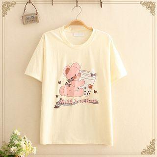 Bear Print Short-sleeve Tee