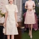 Short-sleeve Tasseled A-line Qipao