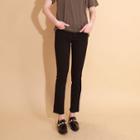 Straight-cut Plain Pants