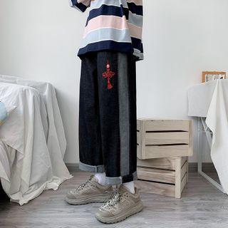 Chinese Style Wide-leg Jeans