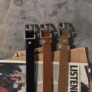 Faux Leather Cut Out Square Belt