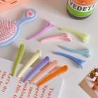 Plain Resin Hair Clip 01# - 10 Pcs - Pink & Green & Blue - One Size