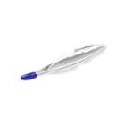 Simple Fashion Blue Dripping Feather Tie Clip Silver - One Size
