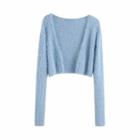 Fluffy Cardigan / Knit Camisole / Knit Shorts