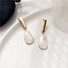 Waterdrop-shaped Drop Earring 1 Pair - Earrings - Gold & White - One Size