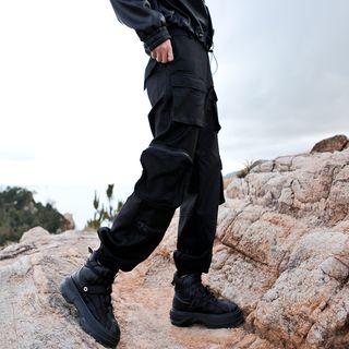 High-waist Straight-leg Jogger Pants