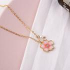 Alloy Sakura Faux Pearl Pendant Necklace As Shown In Figure - One Size