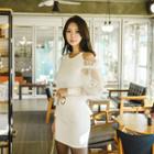 Asymmetric-shoulder Balloon-sleeve Top