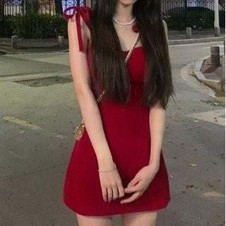 Tie-strap Mini Sheath Dress