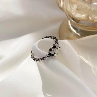 Bear Alloy Ring Silver - One Size