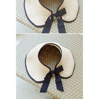 Self-tie Raffia Sun Visor