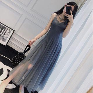 Sleeveless Maxi Mesh Dress