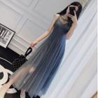 Sleeveless Maxi Mesh Dress