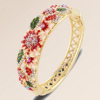 Austrian Crystal Flower Bangle