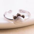 925 Sterling Silver Cat Paw Open Ring