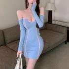 Two-tone Slim-fit Tube Dress