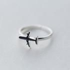 Plane Sterling Silver Open Ring Silver - One Size