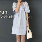 Puff Short-sleeve A-line Dress As Shown In Figure - One Size