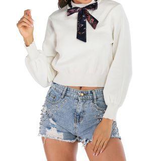 Bow Knit Crop Top