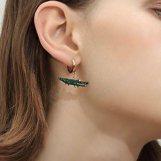 Rhinestone Crocodile Dangle Earring