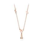 Elegant Fashion Plated Rose Gold 316l Stainless Steel Butterfly Tassel Necklace Rose Gold - One Size