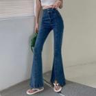 High-waist Split Bootcut Jeans