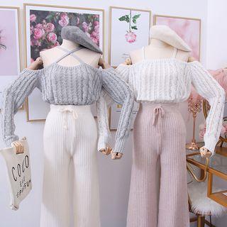 Reversible Off-shoulder Knit Top