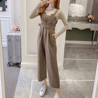 Set: Mock-neck Sweater + Cropped Jumper Pants