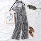 Striped Halter Jumpsuit