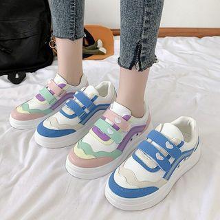 Hook & Loop Paneled Sneakers
