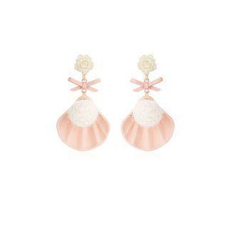 Rose & Shell Dangle Earring