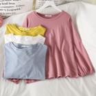 Plain Loose-fit Sweatshirt - 6 Colors