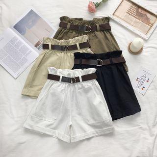 High Waist Roll-up Shorts