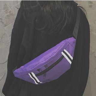 Striped Panel Belt Bag