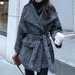 Collared Herringbone Jacket