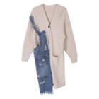 Denim Panel Knit Dress