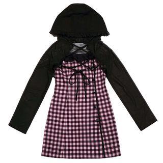 Hooded Light Jacket / Gingham Mini A-line Dress (various Designs)