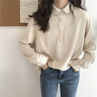 Plain Peter Pan Collar Blouse