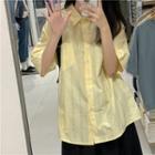 Short-sleeve Shirt Yellow - One Size