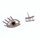 Non-matching Eye Ear Stud Silver - One Size