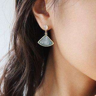 Fan Dangle Earring 1 Pair - Gold - One Size