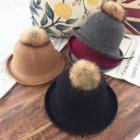 Pompom Knit Bucket Hat