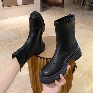 Plain Platform Short Boots