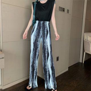 Tank Top / Printed Straight-fit Pants