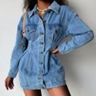 Denim Mini Pencil Shirtdress