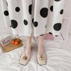 Non-matching Square-toe Mules