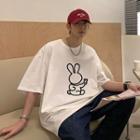 Rabbit Cotton Short-sleeve Top